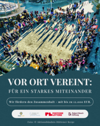 F&ouml;rderprogramm Robert-Bosch-Stiftung - Vor Ort vereint - Bild von Menschen, die einen gro&szlig;en Kreis bilden